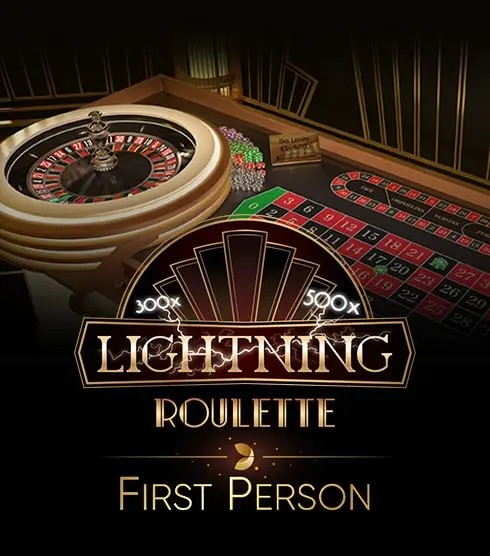 First Person Lightning Roulette slot visual from Evolution available on parimatchargentina.casino