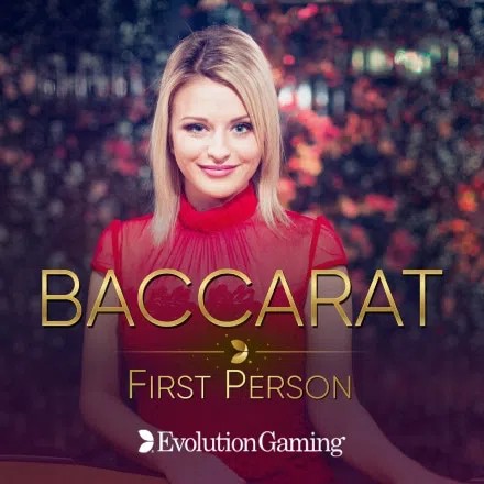 First Person Baccarat online game logo by Evolution on parimatchargentina.casino