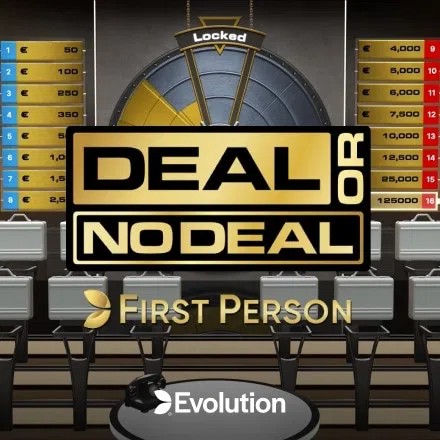 Official Table Games logo: First Person Deal or No Deal by Evolution at Parimatch